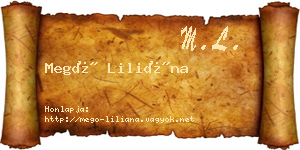Megó Liliána névjegykártya